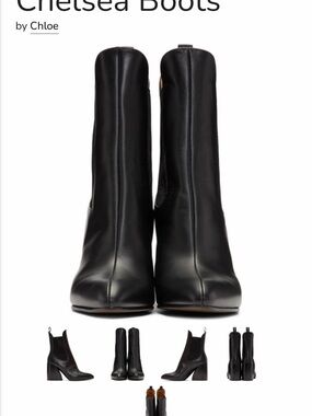 Chloe Black leather Chelsea Boots